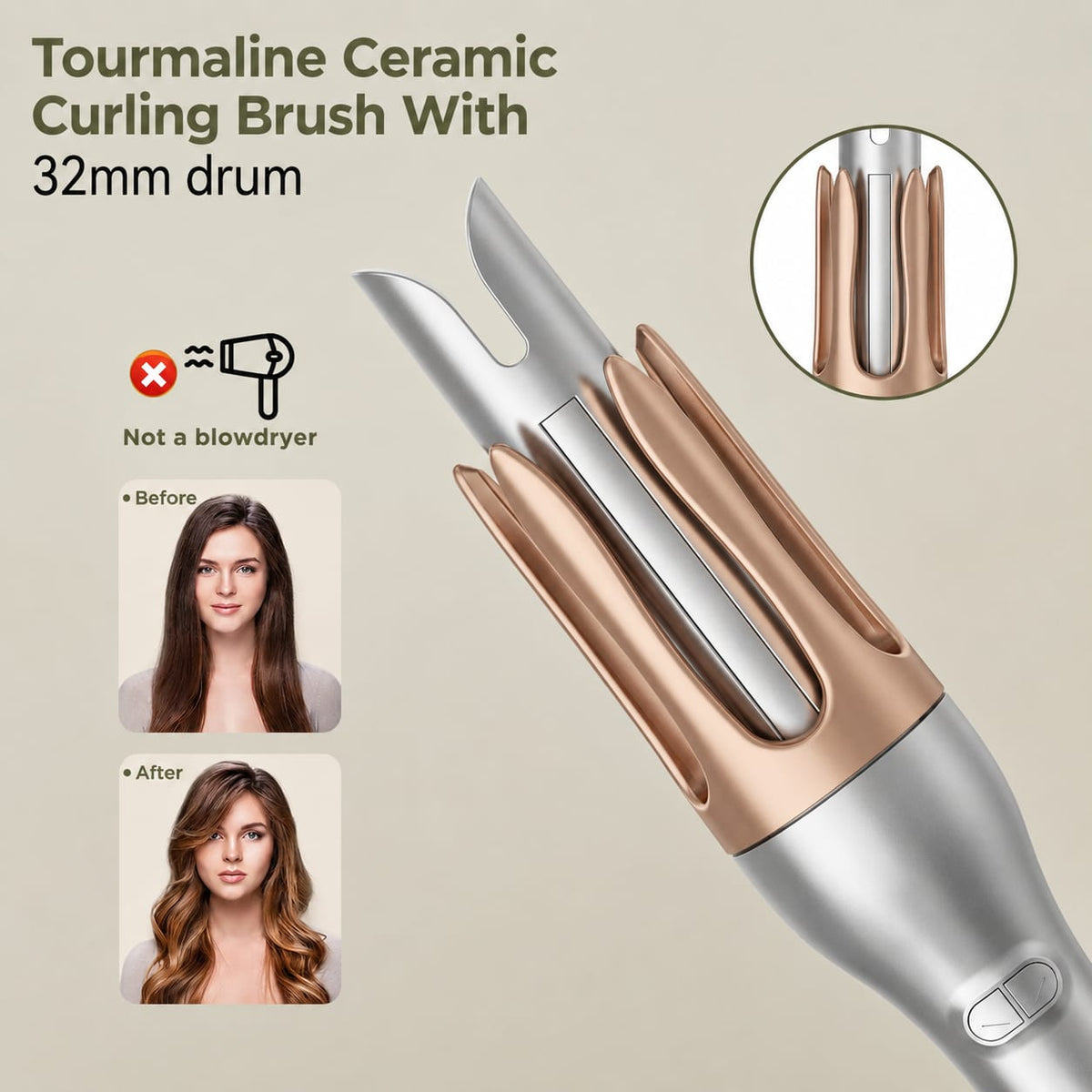Rotating Electric Curling Iron