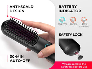 Wireless Hair Straightener Brush